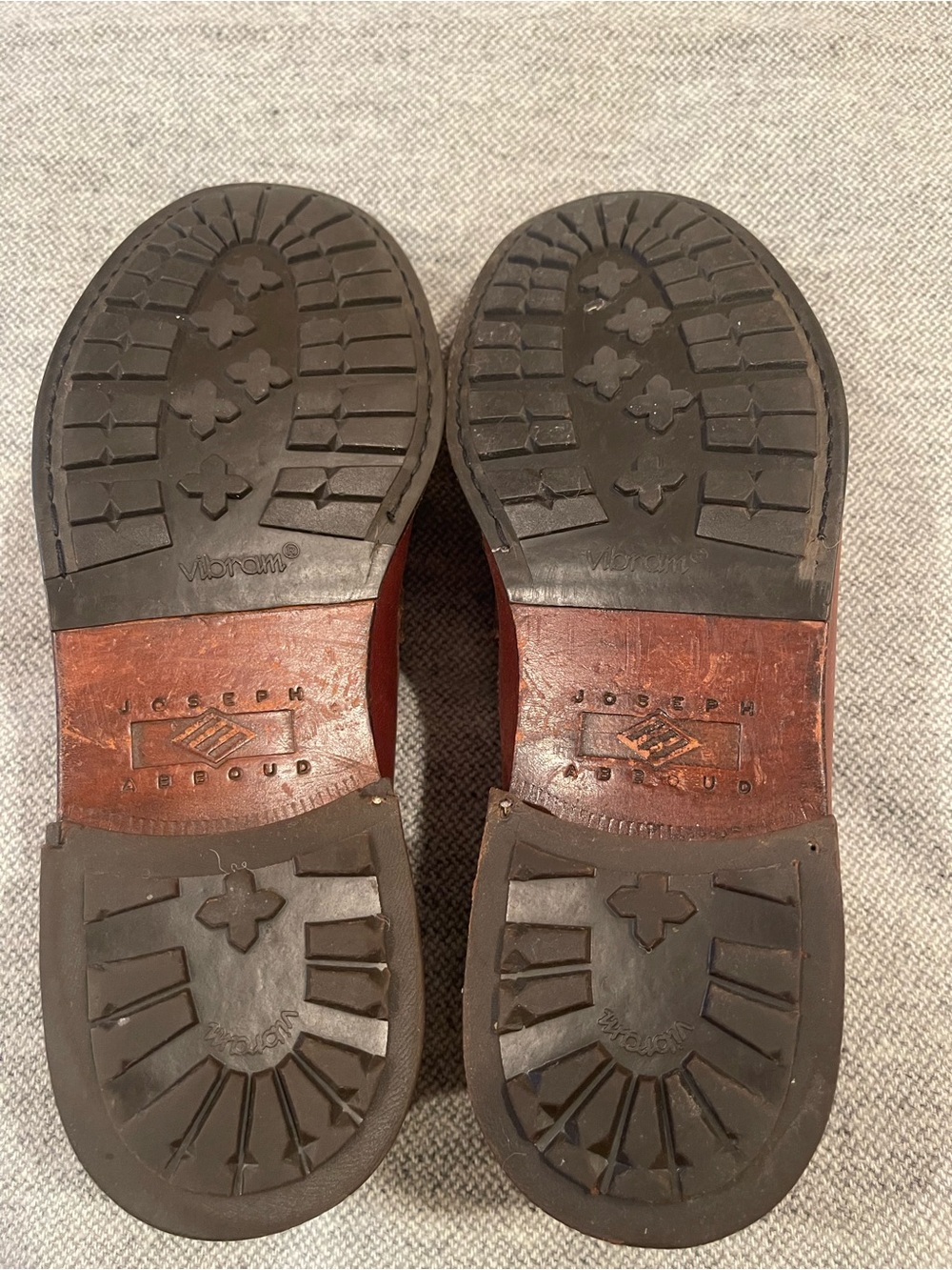 Joseph Abboud Chestnut Brown Leather Penny Loafers - Picture 4 of 5